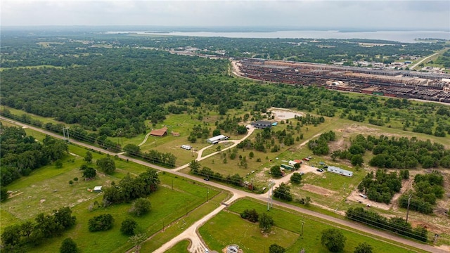 aerial view with a rural view