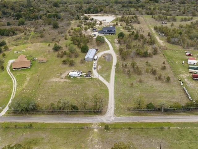 aerial view featuring a rural view