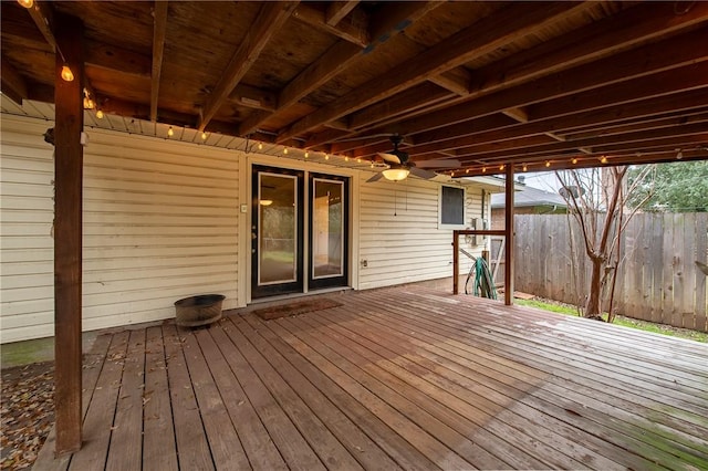 wooden deck with fence