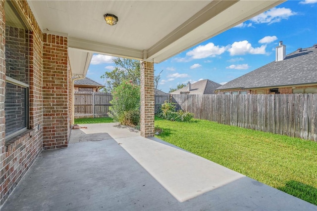 view of patio / terrace with a fenced backyard