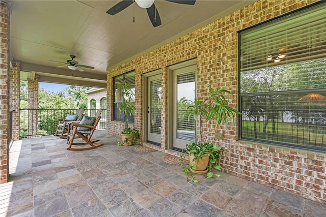 11376 Majestic Dr, Montgomery, TX 77356 - view of patio featuring a ceiling fan and covered porch