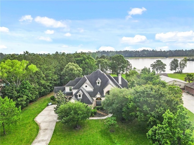 11376 Majestic Dr, Montgomery, TX 77356 - view from above of property with a large body of water and a forest