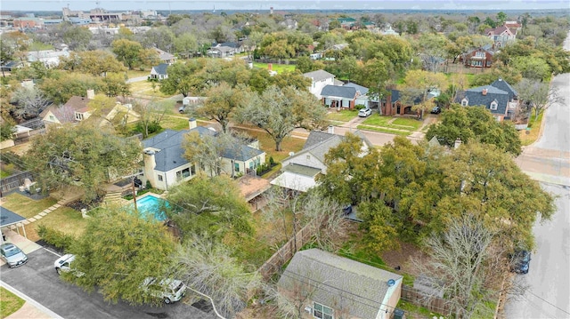 drone / aerial view with a residential view