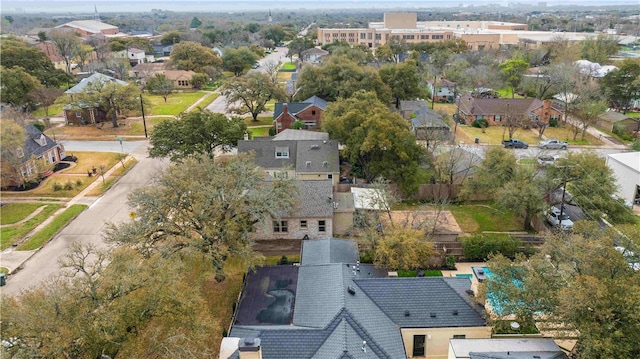 bird's eye view with a residential view