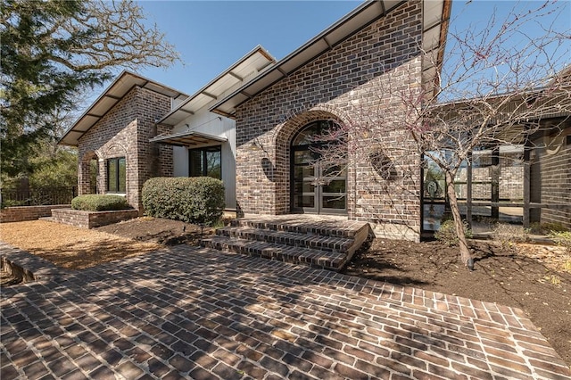 exterior space with french doors