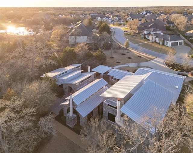 aerial view featuring a residential view