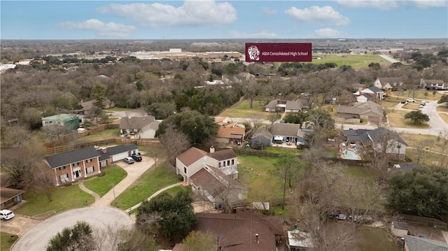 1205 King Arthur Cir, College Station, TX 77840 - view of property location with nearby suburban area