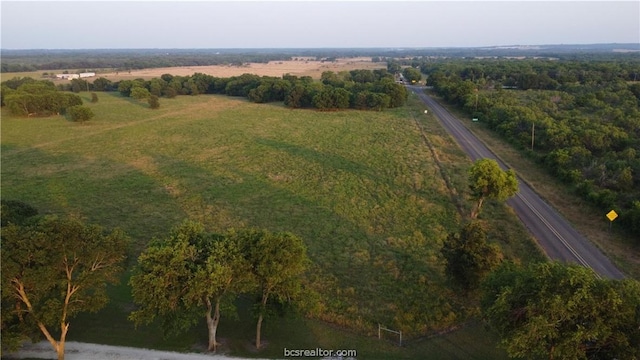 aerial view with a rural view