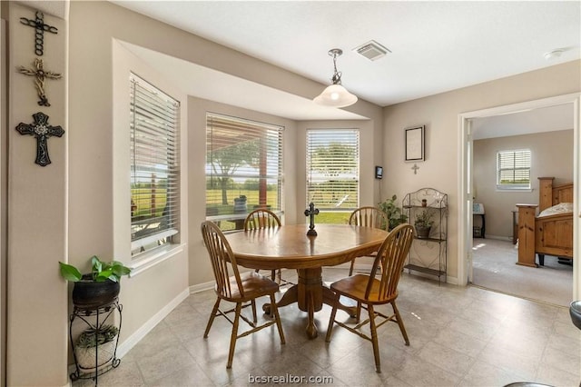 view of dining space