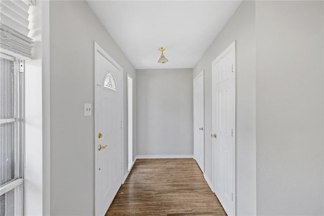 interior space featuring dark hardwood / wood-style floors