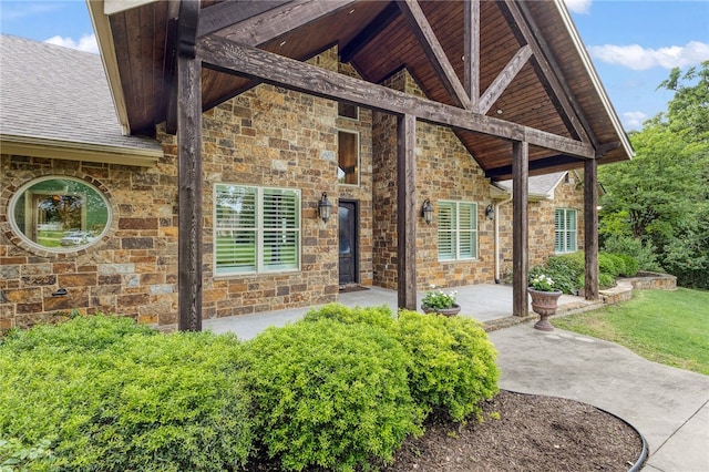 4675 River Garden Ct, Bryan, TX 77808 - view of exterior entry with stone siding