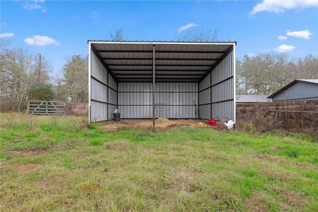 view of outdoor structure featuring a carport