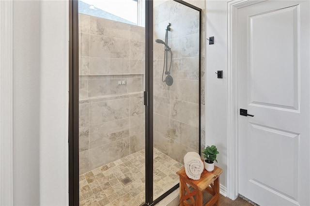 bathroom with an enclosed shower