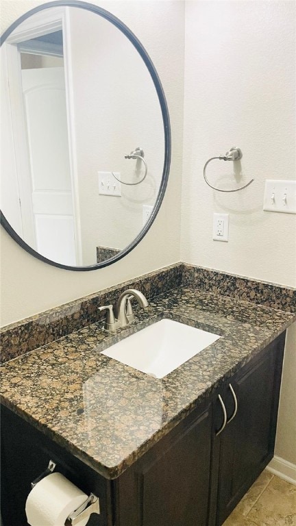 15481 Baker Meadow Loop, College Station, TX 77845 - bathroom with vanity and tile patterned flooring