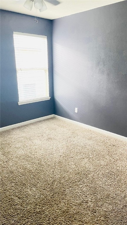 15481 Baker Meadow Loop, College Station, TX 77845 - spare room with a ceiling fan, baseboards, and carpet floors