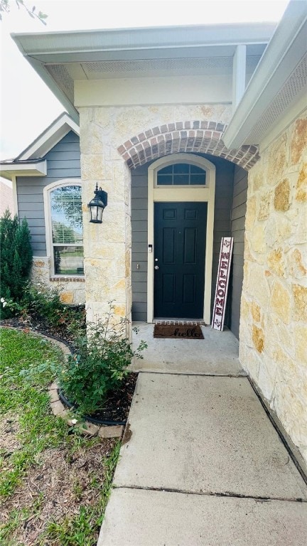 15481 Baker Meadow Loop, College Station, TX 77845 - entrance to property featuring stone siding