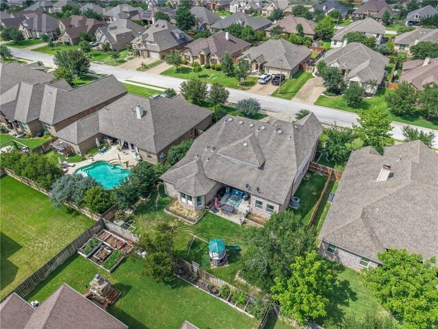 4314 Hadleigh Ln, College Station, TX 77845 - aerial perspective of suburban area featuring a pool area