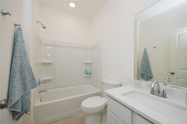 2784 Messenger Way, Bryan, TX 77803 - full bath featuring toilet, vanity, shower / tub combination, and tile patterned flooring