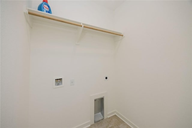 2784 Messenger Way, Bryan, TX 77803 - laundry area with hookup for a washing machine, electric dryer hookup, and baseboards