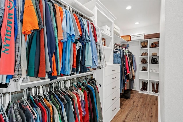 3518 Parmer Creek Ct, College Station, TX 77845 - walk in closet with light wood-type flooring