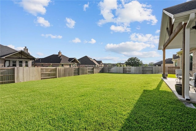 3518 Parmer Creek Ct, College Station, TX 77845 - fenced backyard featuring a patio area and a residential view