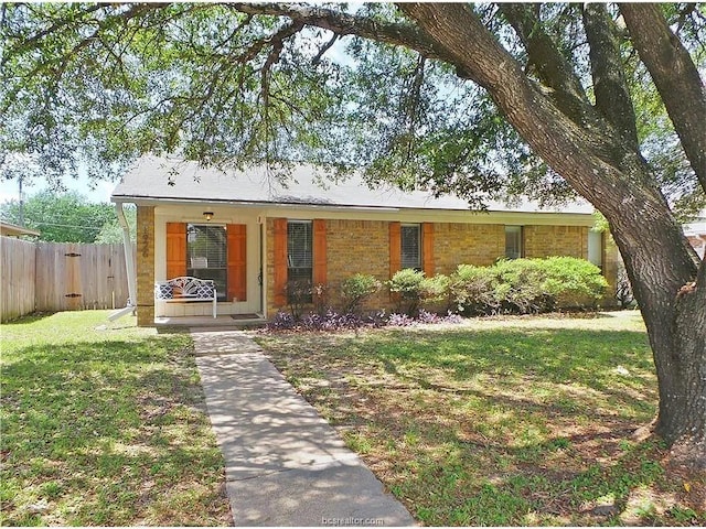 view of front of house with a front yard