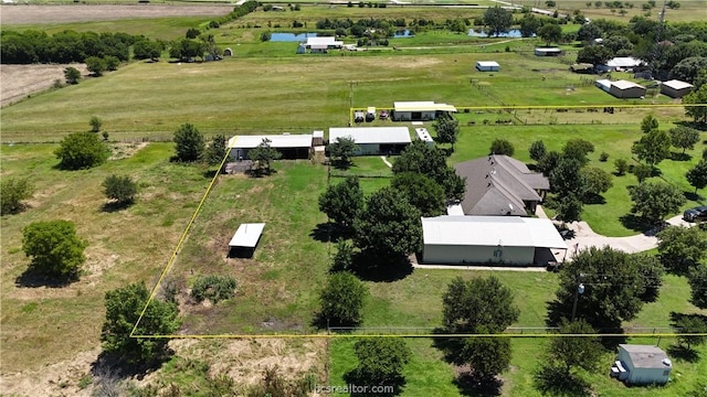 drone / aerial view with a rural view