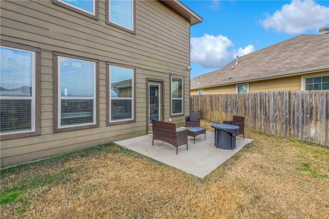 view of patio / terrace with an outdoor living space