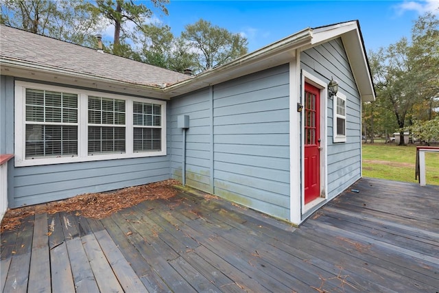 view of wooden deck