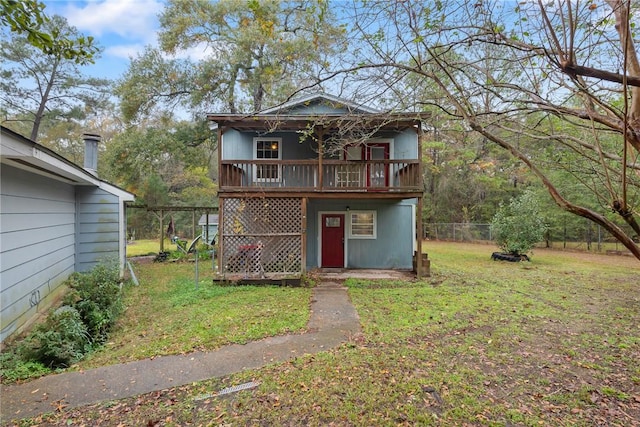 exterior space featuring a lawn