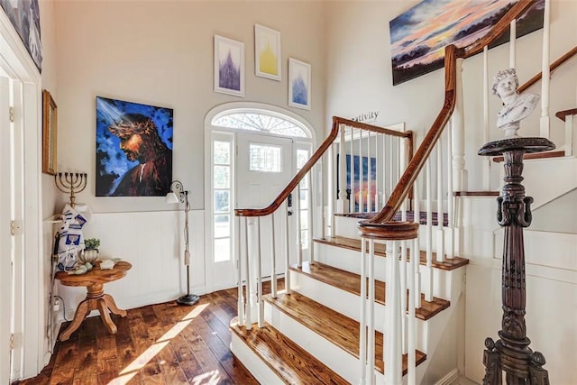 601 E Collard St, Madisonville, TX 77864 - entryway featuring hardwood / wood-style flooring and stairs