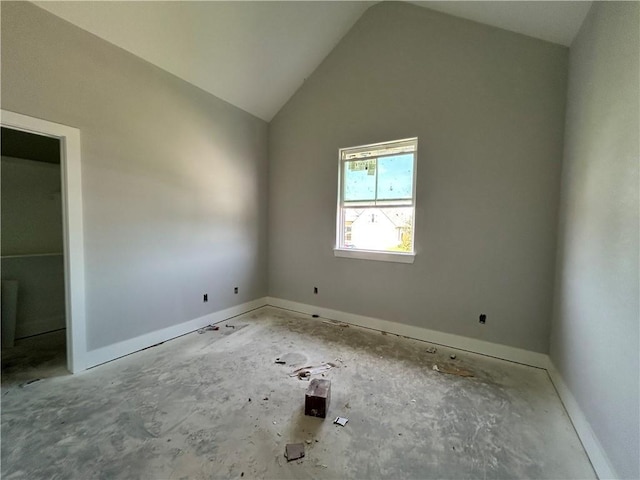 3577 Chantilly Path, Bryan, TX 77808 - unfurnished bedroom featuring lofted ceiling and baseboards