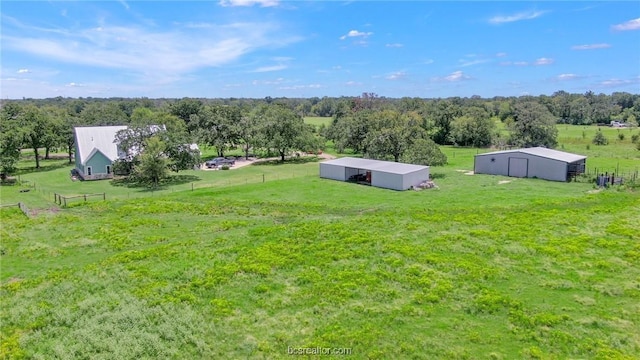 drone / aerial view featuring a rural view