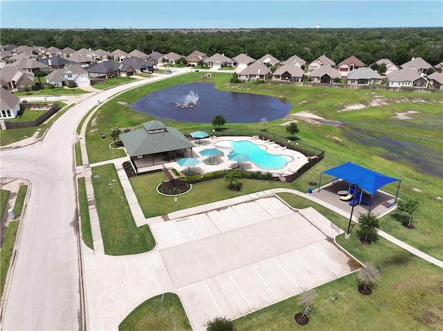 15658 Long Creek Ln, College Station, TX 77845 - bird's eye view with a water view and a residential view