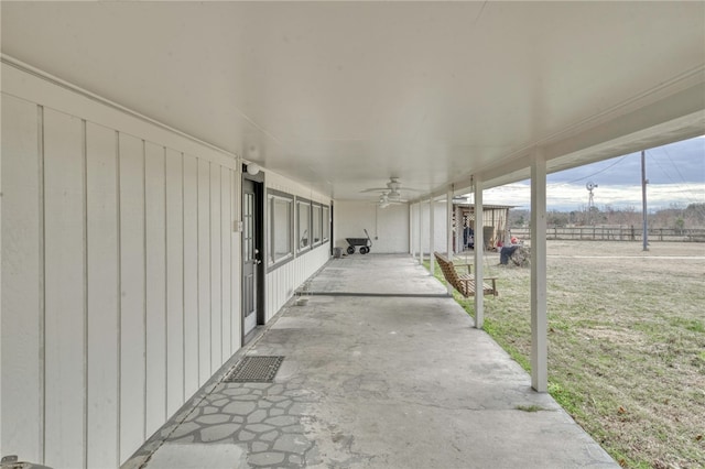 view of patio / terrace with ceiling fan