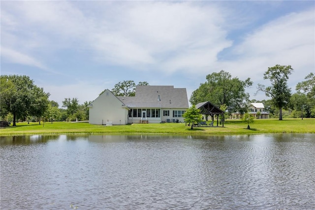 10560 St John Dr, Iola, TX 77861 - water view with a gazebo