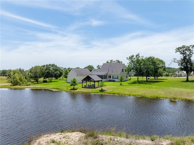 10560 St John Dr, Iola, TX 77861 - water view with a gazebo