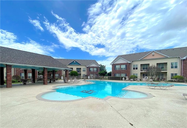 801 Luther St W Unit 401, College Station, TX 77840 - community pool featuring fence and a patio