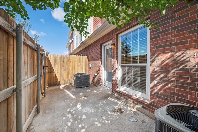 view of patio featuring cooling unit