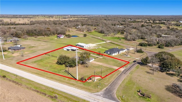 1796 Fawn Lake Dr, Bryan, TX 77808 - overview of rural landscape with property parcel outlined