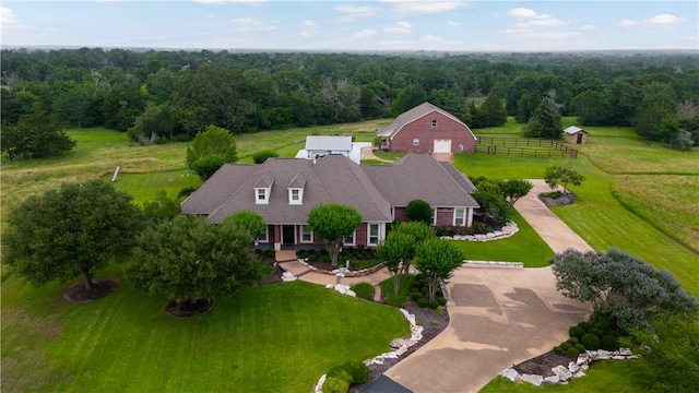 17265 Fm 2154th Rd, College Station, TX 77845 - aerial view of property and surrounding area featuring a heavily wooded area