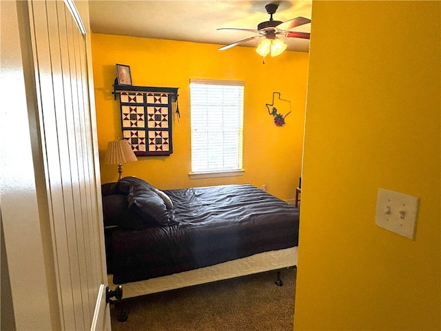 7585 Field Creek Estates Dr, Bryan, TX 77808 - bedroom featuring carpet floors and ceiling fan