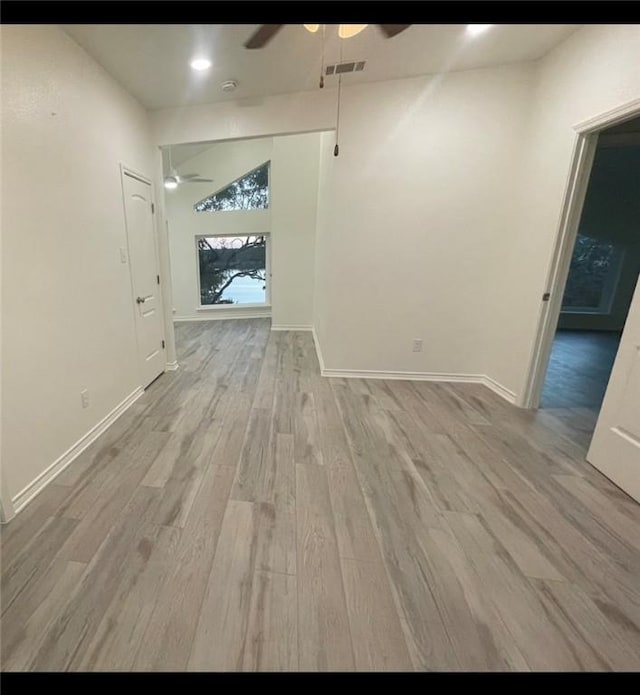 15933 Goliad Loop, Temple, TX 76502 - spare room with a ceiling fan, wood finished floors, and baseboards