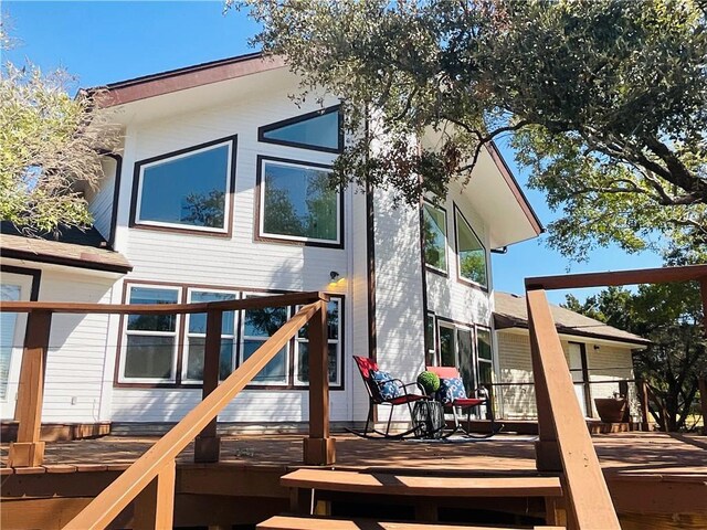 15933 Goliad Loop, Temple, TX 76502 - back of property with a wooden deck