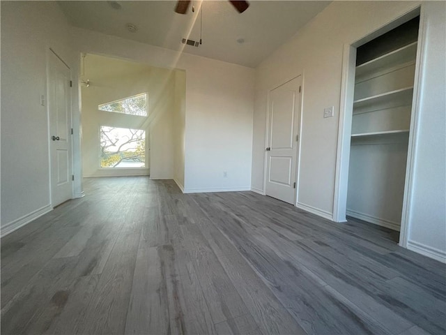 15933 Goliad Loop, Temple, TX 76502 - spare room with ceiling fan, wood finished floors, and baseboards