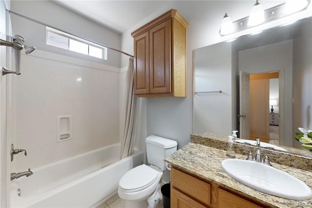 130 Forest Dr, College Station, TX 77840 - bathroom featuring shower / tub combo with curtain, toilet, and vanity