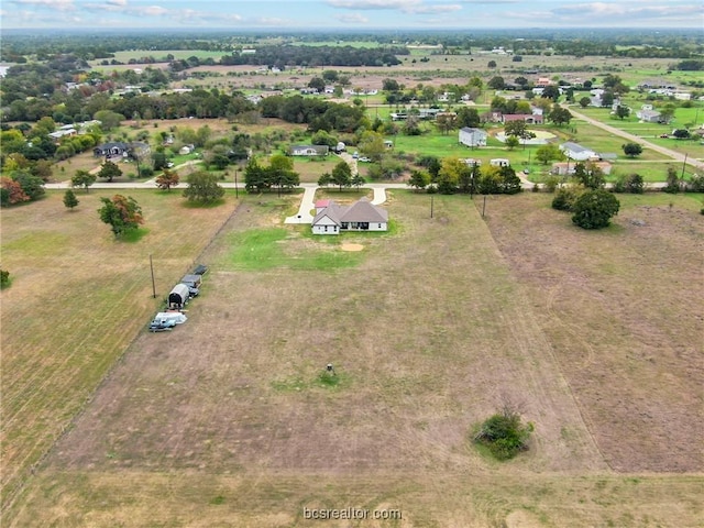 bird's eye view with a rural view