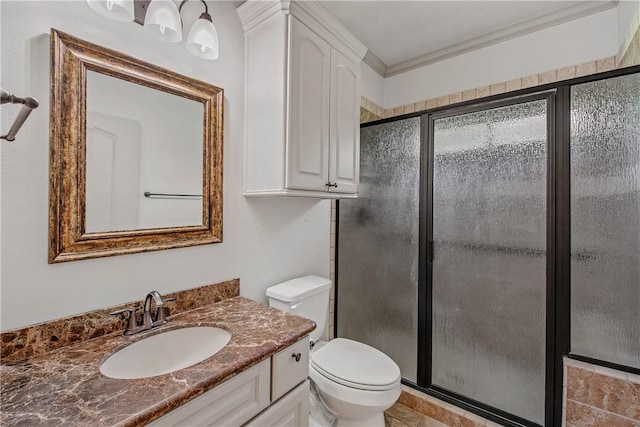 4662 Hidden Springs Way, College Station, TX 77845 - bathroom featuring toilet, vanity, and a stall shower