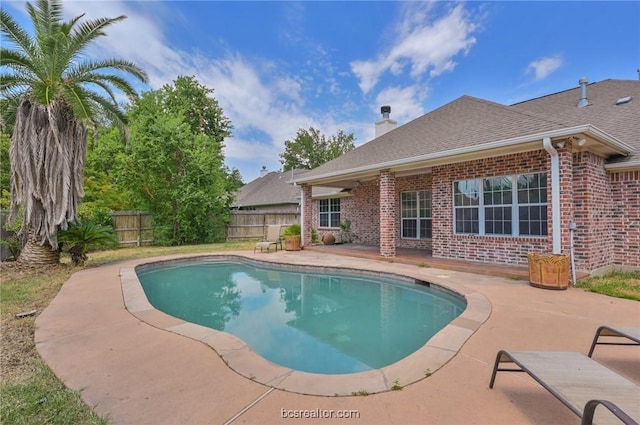 view of pool with a patio area