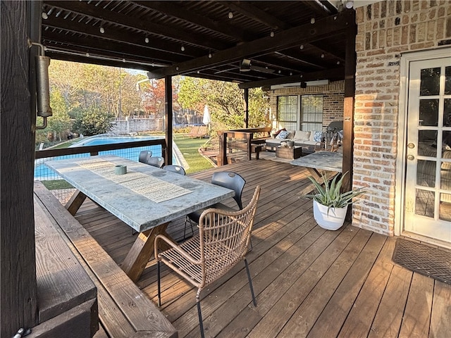 view of wooden terrace